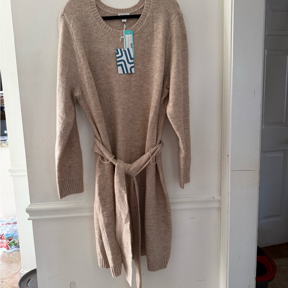 Market & Spruce Beige Knit Dress